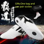 White Strip Adult Kids Breathable Taekwondo Shoes