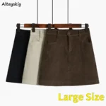 Women Corduroy Mini Hip Skirts - Image 2