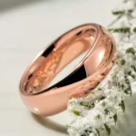 Fashion 6mm Rose Gold Color Titanium Steel Rings For Men - Image 3