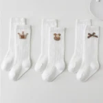 Newborn Long Stockings A-class Cotton Spring Autumn Cotton White Knee High Sock