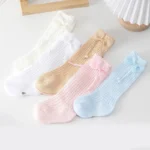 Princess Girl Bow Stockings Summer Baby Mesh Socks - Image 3