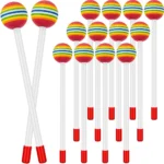 14 Pcs Lollipop Drum Mallet Sticks Round Rainbow Hammer
