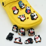 2/12pcs lot PVC penguim animal shoe buckles charms decorations accessories for clog sneakers - Image 2