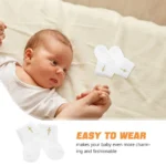 Baby Baptism White Booties 0-1 Year Soft Cotton Newborn Hosiery Infant Socks - Image 6