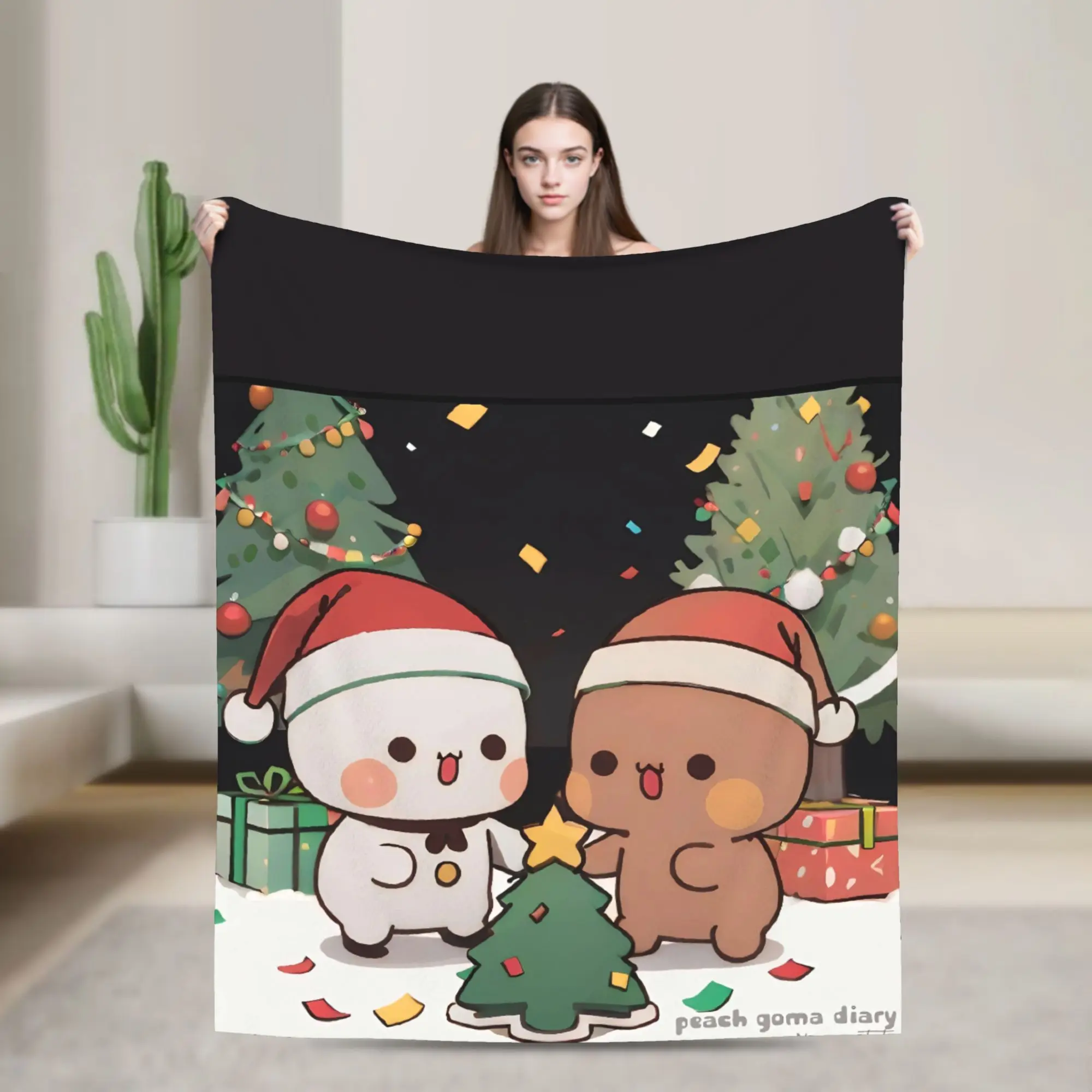 kf-S1638fbe8d21c44f99751123b53efba98M Bubu Dudu Christmas Soft Blankets Kids - Image 1