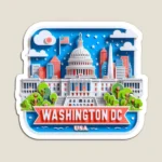 Washington Dc Magnet Kids Colorful Magnetic Refrigerator