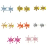 652F Hair Clip Alloy Snowflakes Designs Kids Hair Accessory for Daily Wear School Event - Image 3