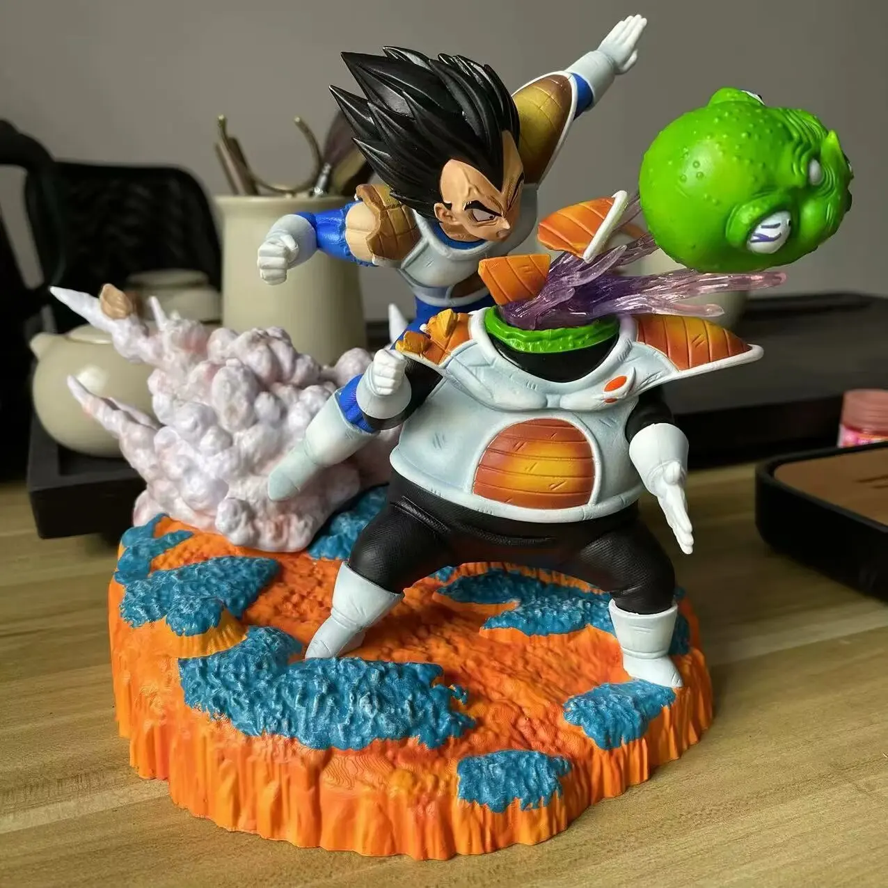 kf-S376eba0b923246b8b0819a3cf455a49fo Anime Dragon Ball Z Super Saiyan Vegeta VS Guldo Battle Ver. - Image 1