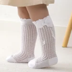Princess Girl Bow Stockings Summer Baby Mesh Socks