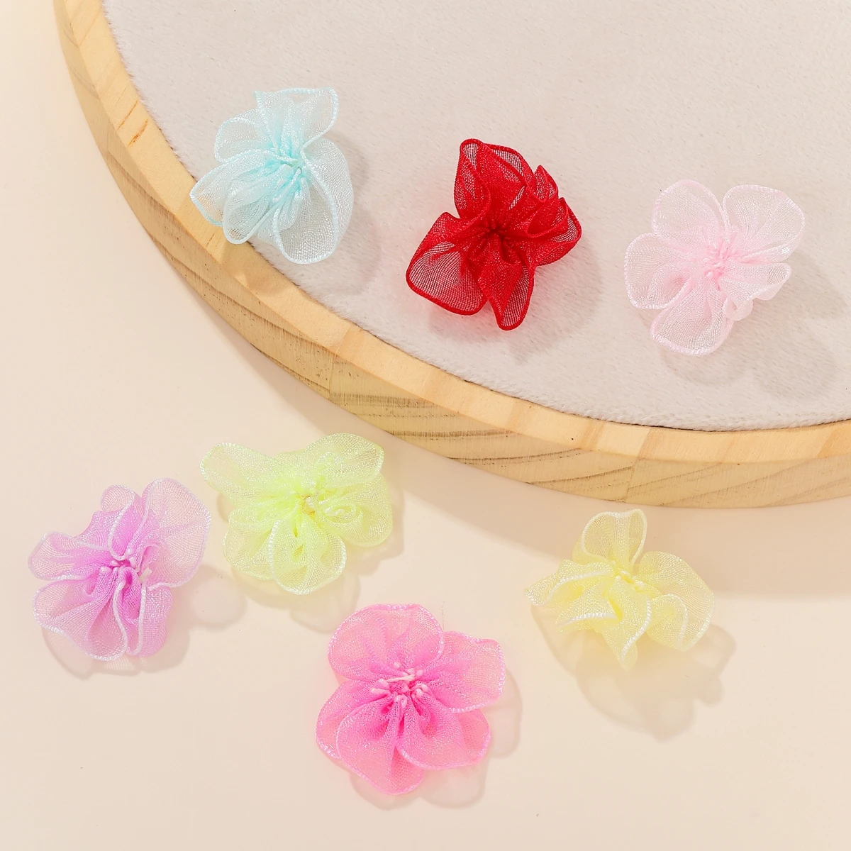 kf-S4a6d5343e8ba4c14a0225d1c77a2930bj 20-100Pcs 3cm Snow Gauze Pentagonal Flower Artificial Mesh - Image 1