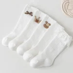 Newborn Long Stockings A-class Cotton Spring Autumn Cotton White Knee High Sock - Image 2