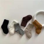 Spring Autumn Kids Socks 0-3year Children Short Tube Sock Solid Color Basic Simple Baby Cotton Socks for Student Footwear Sokken - Image 6