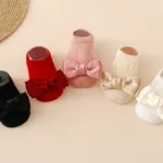 Princess Girls Ribbon Bow Socks Spring Summer Floor Sock - Image 4