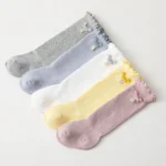 Solid Color Baby Knee Over Socks - Image 4
