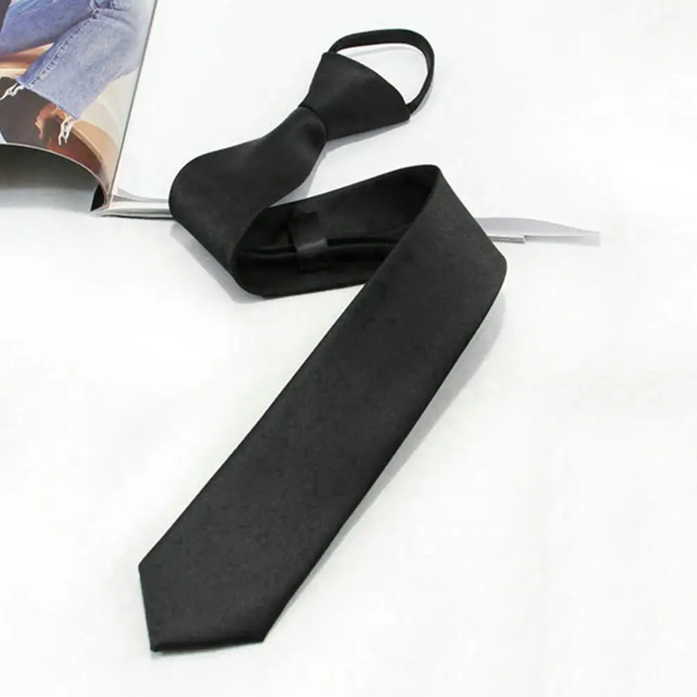 kf-S5cee32e3f6b54423bd5789ab6f22c5f5k Black Clip On Tie Security Ties For Men - Image 1