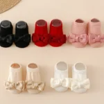 Princess Girls Ribbon Bow Socks Spring Summer Floor Sock - Image 2