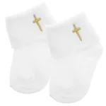 Baby Baptism White Booties 0-1 Year Soft Cotton Newborn Hosiery Infant Socks