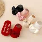 Princess Girls Ribbon Bow Socks Spring Summer Floor Sock - Image 3