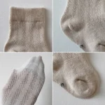  Kids Spring Summer Mesh Socks Soft Breathable Baby Cotton Sock Boy Girl Solid Color - Image 4