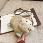 Crossbody Bags for Kids Cute Cartoon Cow Shape
