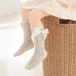 Princess Kids Bow Stockings Mosquito Proof Summer Mesh Long Socks - Image 3