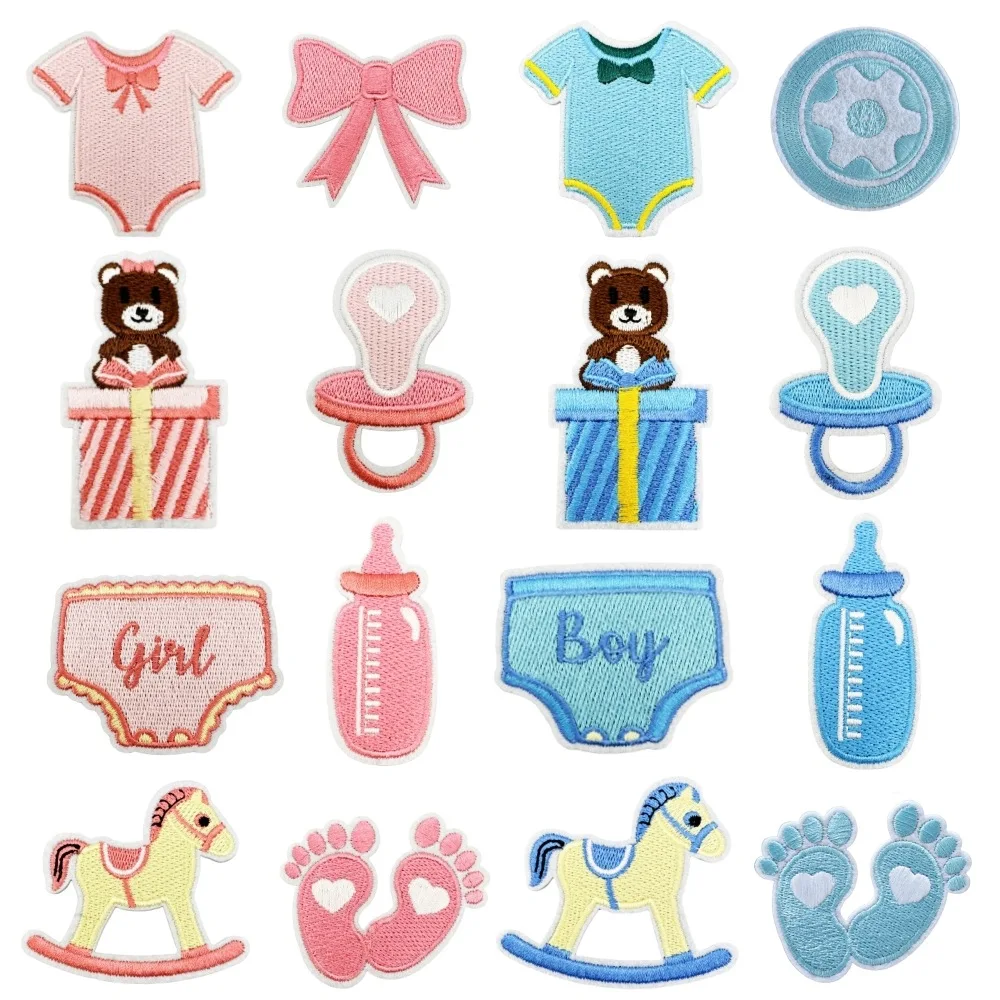 kf-Sc05dbc749c7d4d06aee5dc939e7266c8g New Baby Bottle/Trojans/Footprint Sew/Iron - Image 1