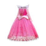 Sleeping Beauty Costume for Girls Aurora Dress Long Sleeves Off Shoulder - Image 3