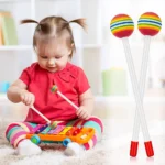 14 Pcs Lollipop Drum Mallet Sticks Round Rainbow Hammer - Image 3