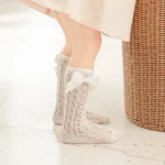 Princess Kids Bow Stockings Mosquito Proof Summer Mesh Long Socks - Image 4
