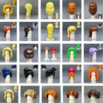 Building Blocks City Figures 2 Pcs Hair Character Head Parts