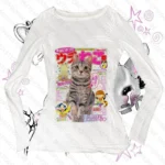 Crop Top Women Harajuku Long Sleeve