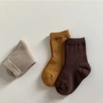 Spring Autumn Kids Socks 0-3year Children Short Tube Sock Solid Color Basic Simple Baby Cotton Socks for Student Footwear Sokken - Image 4
