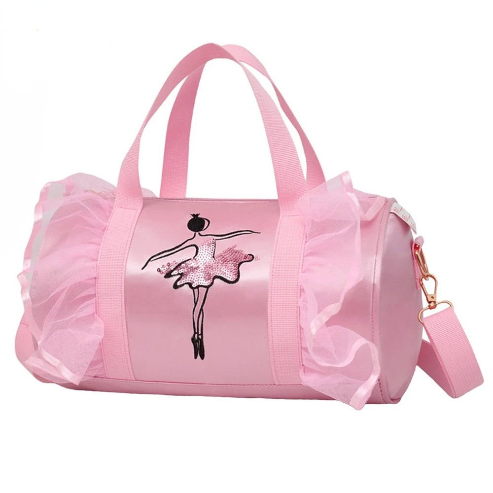 kf-Sfcd1a8f4aa5d443aa1f077f550f62d6cm 2022 New Ballet Dance Bags Pink Girls Sports Dance Kids Backpack - Image 1
