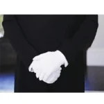 1Pair White Gloves Formal Elasticated Wrists - Image 4