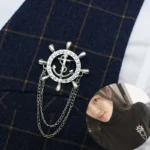 Navy wind high - end chain fringed rudder men