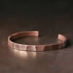 Pure Copper Handcrafted Metal Bracelet Rustic Oxidized Punk Unisex Cuff Bangle