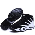 Large Size PU Leather Air Mattress Sports Shoes for Men High Top Sneakers for Men - Image 2