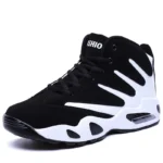 Large Size PU Leather Air Mattress Sports Shoes for Men High Top Sneakers for Men