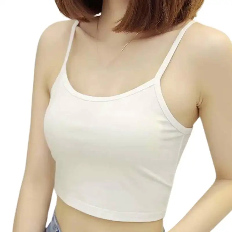 kf-S05d8c6ca552844969e40726face9ff6bV Women Summer Spaghetti Strap Crop - Image 1