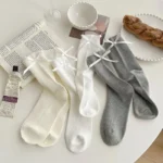 Mid Tube Socks One Size Fits All Bow Socks Butterfly Socks - Image 5