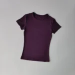Short Sleeve T Shirt Women Summer Sports Clothes Running Workout Round Neck - Image 3