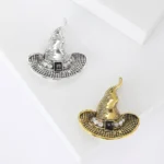 Witch Hat Alloy Brooch Holiday Party Banquet Women's Blazer Dress