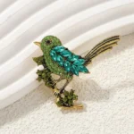 Exquisite Enamel Brooch Elegant Bird Shape Brooch Set