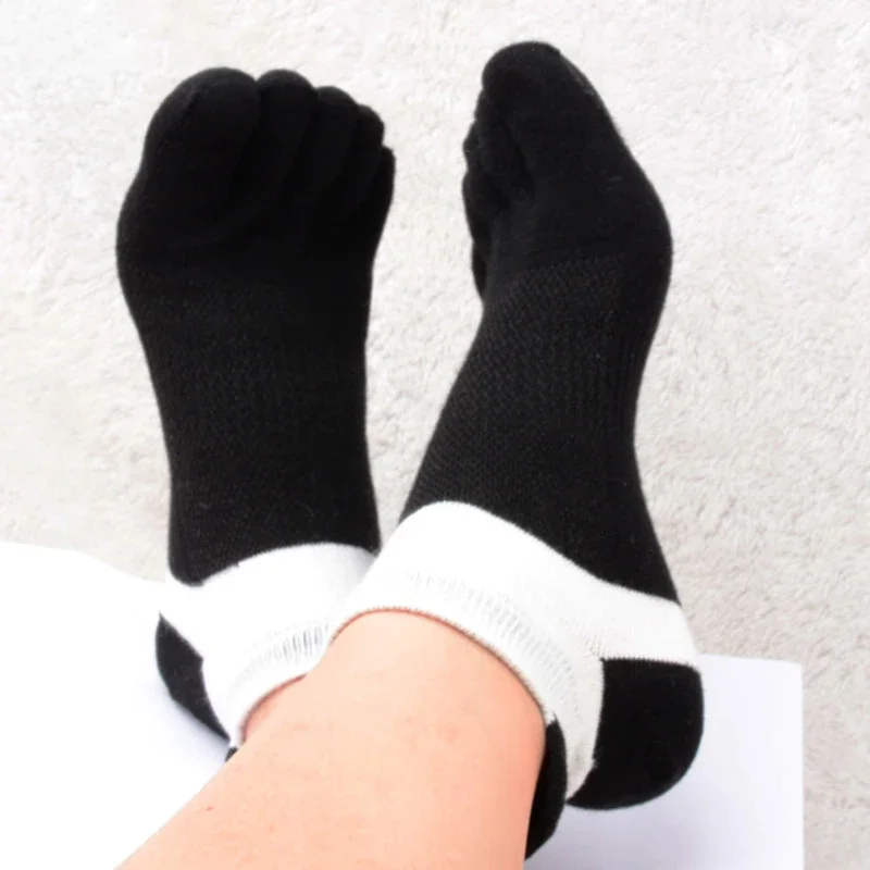 kf-S1681905e094f43319fdd4850191c6f8fA Men Cotton Five Fingers Socks - Image 1