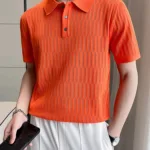 Men's Polo Shirt Short-Sleeved Knitted T-shirt Fashion Polo