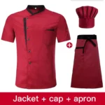 Short Sleeve Chef Jacket Set - Image 4