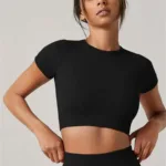 Women Yoga Top Seamless Sport T Shirts Fitness Clothes Short Sleeve