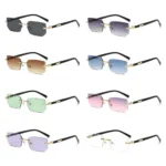 INS Trendy Rimless Sunglasses for Men - Image 2