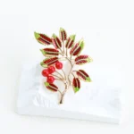 Women High-end Luxury Maple Leaf Brooch Elegant Botanical Series Pin - Image 4