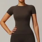 Seamless Women Yoga Top Sexy Sport T Shirts Fitness Clothes Short Sleeve - Image 4